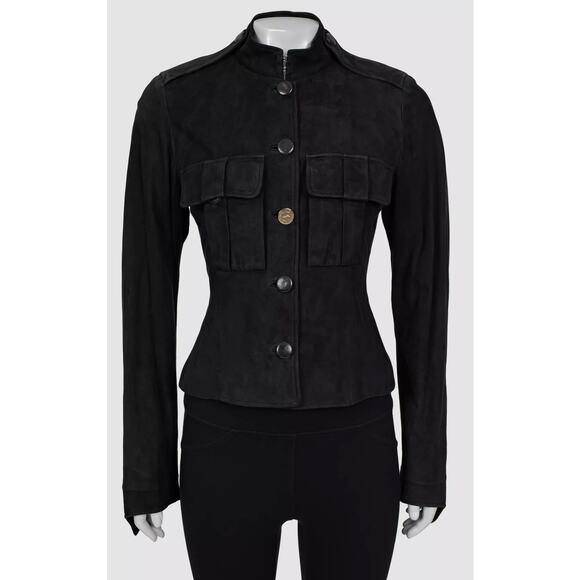 Saint Laurent Vintage Black Leather Jacket - Size IT38 / M - Picture 1 of 7